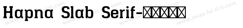 Hapna Slab Serif字体转换